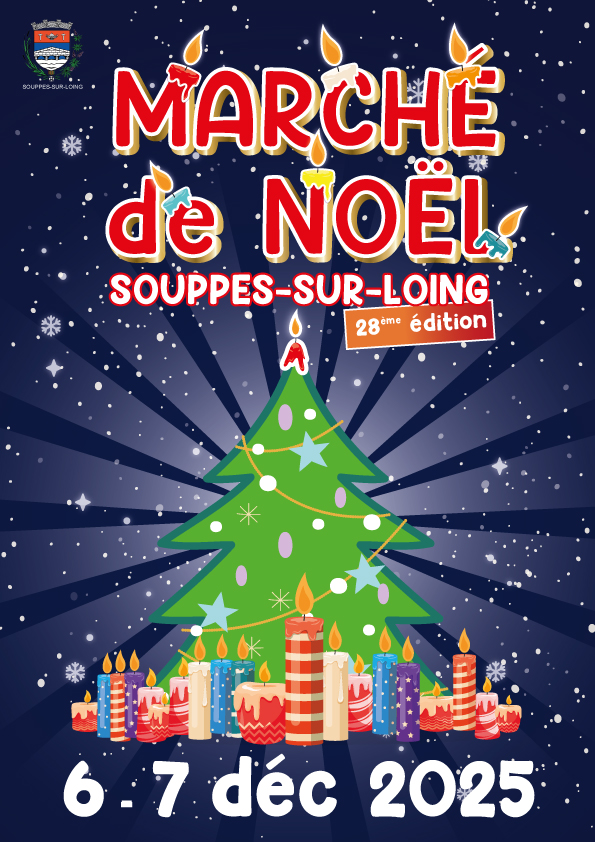 Affiche marché de noël de souppes-sur-loing 2025